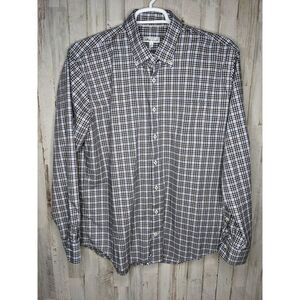 Peter Millar Men's Long Sleeve Button Up Shirt Size XL - Plaid‎ Blue Black White